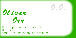 oliver orr business card